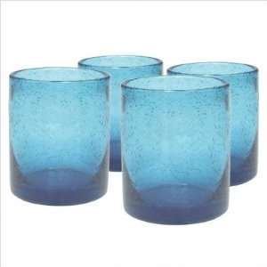 Artland 50508B Iris Double Old Fashioned Glass in Turquoise (Set of 4 
