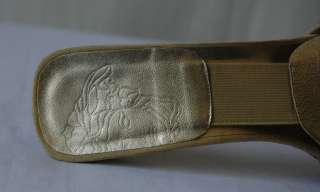 GIANNI VERSACE Bronze CRYSTAL Pump Heel Sandal 37.5 7.5  