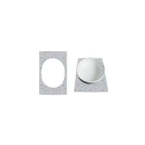   Tile System W/ 1 Oval Opening, Marble White   T0B17MW