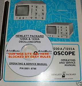 HP 1220A 1222A Oscilloscope Operating & Service Manual  