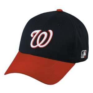 MLB ADULT Washington NATIONALS Road Navy/Red Hat Cap Adjustable Velcro 