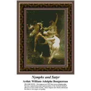  Nymphs and Satyr, Counted Cross Stitch Patterns PDF 