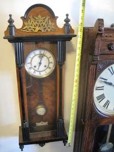 Beautiful Antique RA Regulator Clock Burl Wood Works  