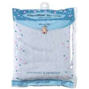  Spa Sister Microfiber Hair Towel Blue (Quantity of 4 
