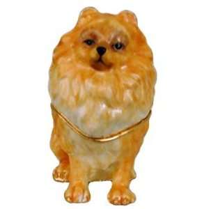  Bejeweled Pomeranian Trinket Box