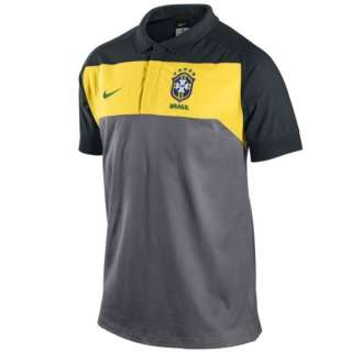 Nike BRAZIL OFFICIAL TRAVEL POLO SHIRT SOCCER WC 2010  