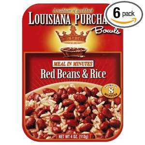 Louisiana Purchase Rice Bowl Red Bean, 4 Ounce (Pack of 6)  