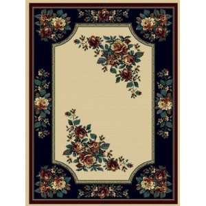  Persian Area Rugs 5x8 Floral Border Bouquet Ivory 