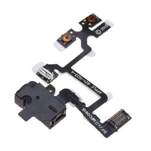   Audio Jack Flex Cable For iPhone 4 4G Black Cell Phones & Accessories