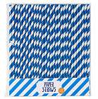 OUT OF THE BLUE 30 STRIPEY PAPER DRINKING STRAWS (B.N.I.P)