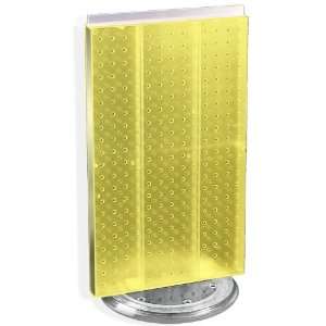   Pegboard Two Sided Counter Display, Yellow Translucent Pegboard Home