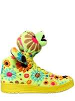 ADIDAS BY JEREMY SCOTT   BLUMEN DRUCK FAKE FELL BÄR SNEAKERS