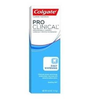 Colgate Pro Clinical Daily Whitening Flouride Toothpaste, Sparkling 