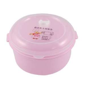  Amico Picnic Clear Plastic Lid Pink Round Lunch Box Food 