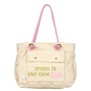  Organic Tote Bag   Green is the new Pink