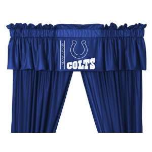   Colts   5pc Jersey Drapes Curtains and Valance Set