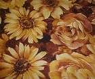 Joanne Fabrics Golden yellow Brown floral print cotton sewing fabric 2 