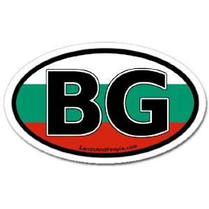  Bulgaria BG Flag Car Bumper Sticker Decal Oval Automotive