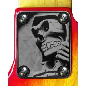  Grim Reaper Chrome Engraved Neck Plate Musical 