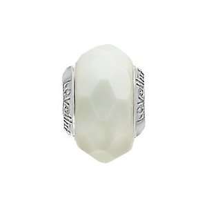     Sterling Silver Alaska Ice Murano Glass Bead For Charm Bracelets