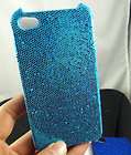 Sparkle Glitte Hard Case Cover iPhone 4 4G 4S Blue BS58  