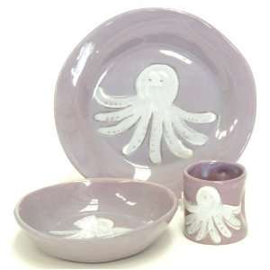  Purple Octopus Character Personalized Ceramic Dish 