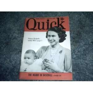 July 24 1950 Quick Mag Queen Princess Elizabeth QUICK  