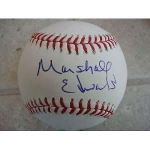  Marshall Edwards Autographed Baseball   Official 
