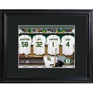 MLB Oakland Athletics Clubhouse Print in Wood Frame 