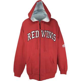 Majestic Detroit Red Wings Big & Tall Full Zip Hooded Sweatshirt 