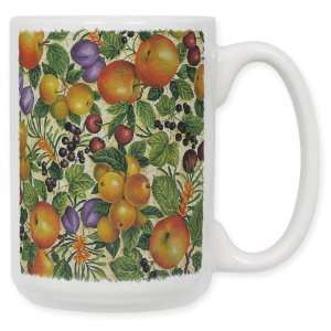  Crackle Fruit 15 Oz. Ceramic Coffee Mug