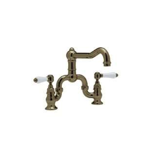 Rohl Closeout A1420LPTCB Deck Mounted Country Kitchen Bridge Faucet