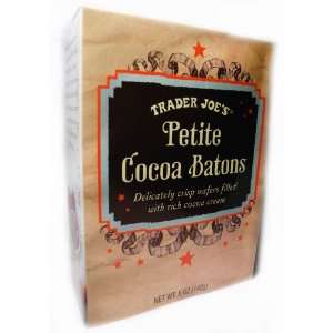 Trader Joes Petite Cocoa Batons Delicately Crisp Wafers Filled With 