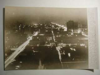 1941 Long Beach CA Harbor Area Blackout WW2 Photo 538p  