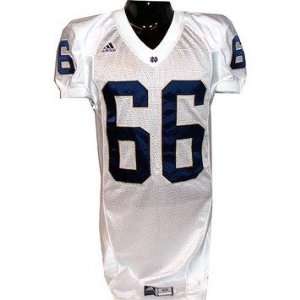  Team Issue 66 Notre Dame White Football Game Used Jersey 