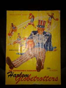 HARLEM GLOBETROTTERS Program 28th Season 1954  