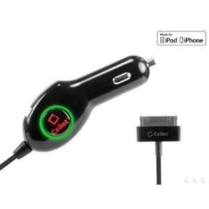   Car Charger w/ Extra USB Charging Port for Apple iPhone 3G (Black
