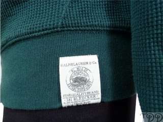 NWT Polo Ralph Lauren Mens Green Thermal Hoodie Jacket  