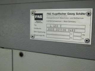 FAG L 450 C L450C FMM2000 ROUNDNESS GAGE TESTER  