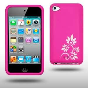 IPOD TOUCH 4 FLOWER DESIGN LASER ENGRAVED SILICONE SKIN 