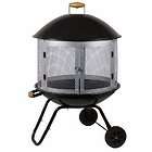 OUTDOOR FIREPIT & COOKING GRILL PATIO FIRE BASKET BBQ GRID POKER 
