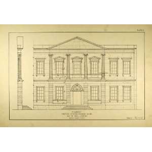  1925 Lithograph United State Branch Bank Architecture 