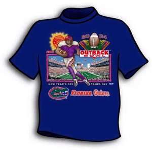   Florida Gators Royal Blue 2004 Outback Bowl T shirt