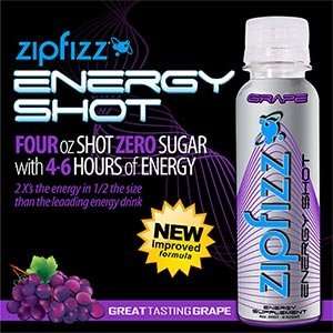  Zipfizz Grape Flavor Energy Shot Low Calorie Contains No 