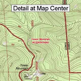 USGS Topographic Quadrangle Map   Tower Mountain, Oregon (Folded 