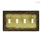 leaf vine antique brass quad switch cover wall plate buy