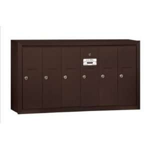   Vertical Mailbox   6 Doors   Bronze   Surface Mounted   Private Access