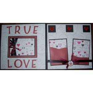    Valentine True Love Premade Scrapbook Layout