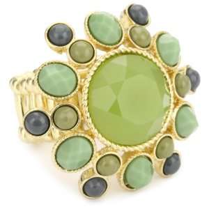  RAIN Cluster Adjustable Ring Olive Tones Jewelry