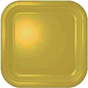 Gold Shimmer Square Dessert Plate 12 Count  Kitchen 